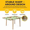 thumbnail image 4 of Christmas Green Table Cloths for 6 Foot Rectangle Tables, Xmas Cute Elk Winter Leaves Cartoon Snowflake Patio Waterproof Elastic Fitted Tablecloths, Washable Rectangular Table Cover for Camping, 4 of 8