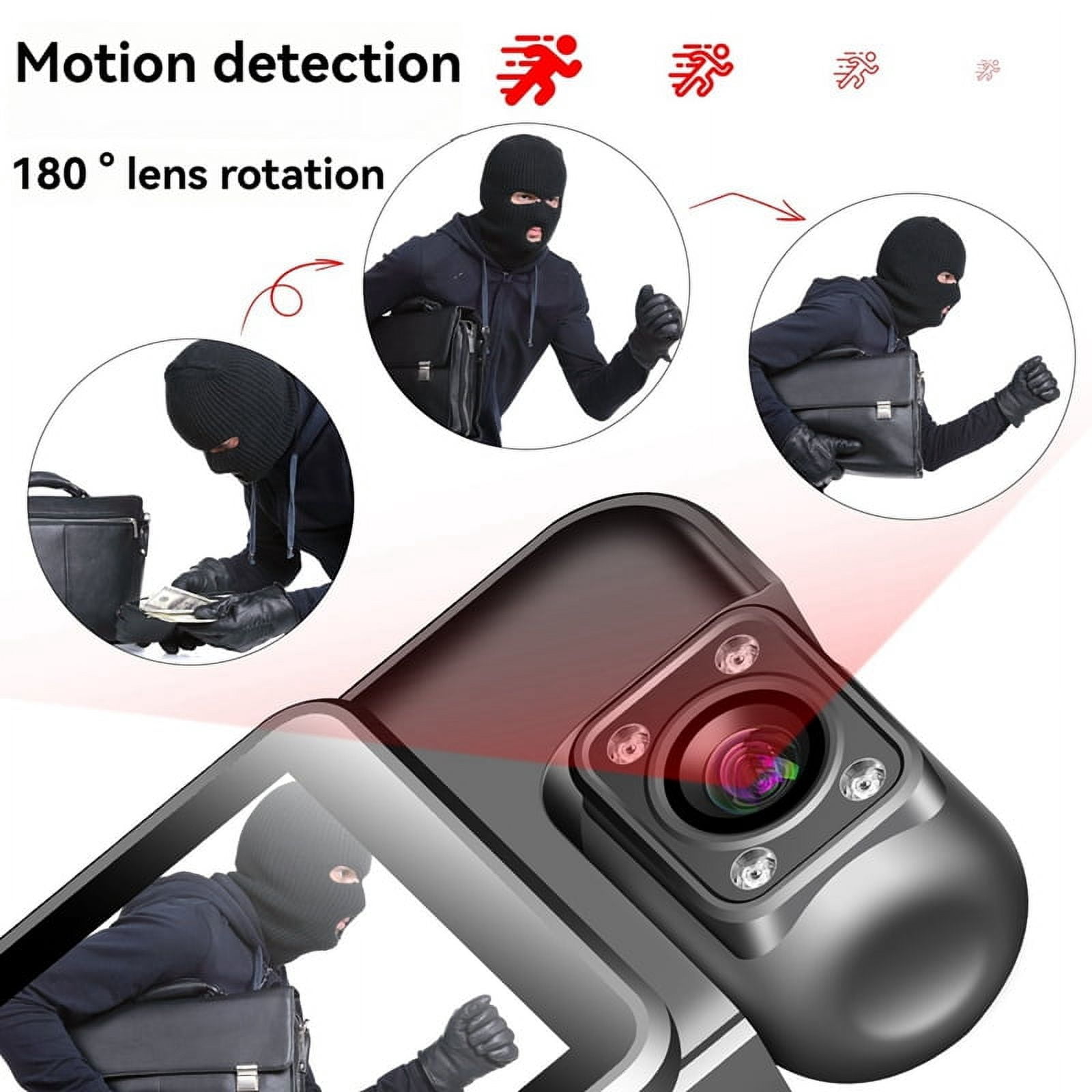 Wifi Mini Camera 4K HD Digital Video Recorder 180° Rotatable Lens Portable Action Camera Recorder 128G