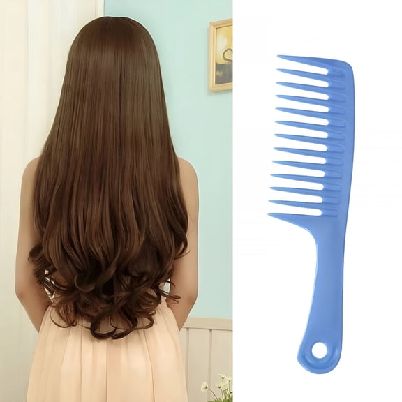 ACDANC Wet Haircut Hair Comb Hairdressing Detangler Handle Wide-tooth Comb