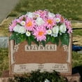 thumbnail image 4 of Outdoor Cemetery Flower Arrangement - Large Silk Rose Headstone Saddle, Fade-Resistant Grave Decor for Tombstones - Beautiful Memorial Flowers That Never Wilt, 4 of 5