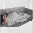 thumbnail image 6 of Geometrical Soft Flannel Fleece Throw Blanket, Abstract Illustration of Small Dots Shapes Inside Hexagons Pattern, Cozy Plush for Indoor and Outdoor Use, 60" x 80", Vermilion and White, by Ambesonne, 6 of 6