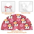 thumbnail image 4 of Rateoe Cow And Flower Print Christmas Tree Skirt 48" for Xmas Holiday New Year Party Circle Tree Mat Ornaments Decoration, 4 of 7