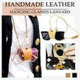 thumbnail image 2 of Handmade Leather Glasses Lanyard Sunglasses Hanging Neck Chain Glasses Case Anti Fall Loss Lanyards Reading Eyewear Clip Ropes, 2 of 9