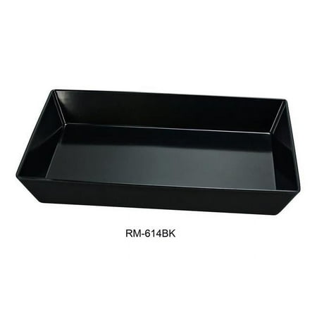 

Rome Rectangular Deep Plate Black - Pack of 12