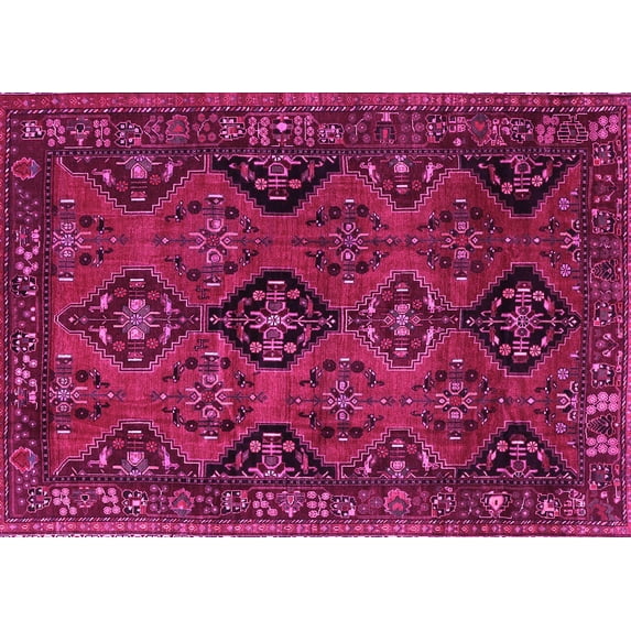Ahgly Company Indoor Rectangle Persian Pink Traditional Area Rugs, 6' x 9'