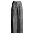 thumbnail image 7 of Fashion Striped Linen Pants for Women High Waisted Straight Leg Palazzo Trousers Casual Wide Leg Pant with Pockets, 7 of 7