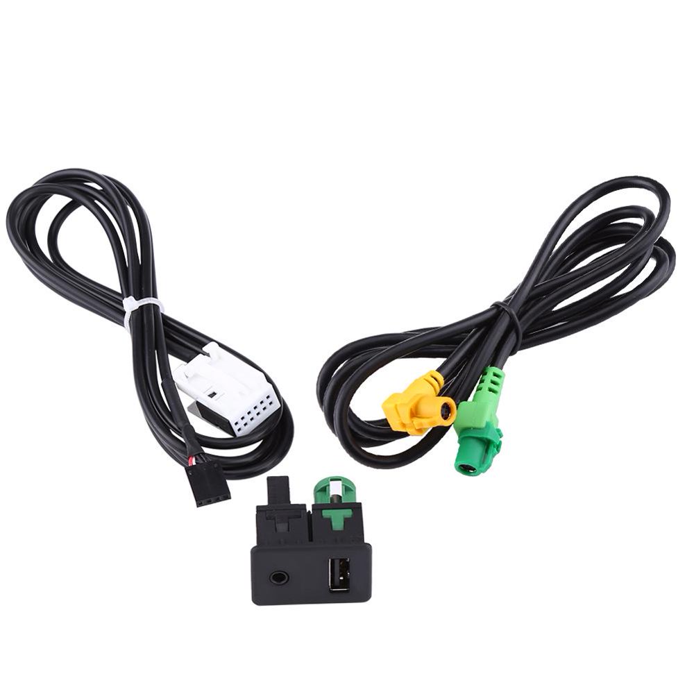 OTVIAP USB Cable,Car USB AUX Switch Socket Wire Harness Cable Adapter