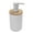 White Bamboo, variant on Gray Soap and Lotion Pump Dispenser Padang with Bamboo Top - 10 fl oz - Perfect for Kitchen and Bathroom Countertops