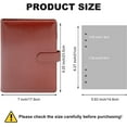 thumbnail image 3 of MetalM - A5 Binder 6 Ring,Mini Photocard Binder for A5 Filler Paper, Loose Leaf Personal Planner with Magnetic Buckle Closure(Brown), 3 of 14