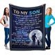 thumbnail image 5 of LHSHID Gifts for Son for Fathers Day Back to School Birthday Graduation for Son Son Gifts Blanket Present Ideas for Son from Dad Mom to My Son Throw Bed Blanket 40"x50", 5 of 8