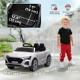 thumbnail image 3 of Qaba 12V Audi Q8 Licensed Electric RC Car for Kids, Toddler Ride on Toys Gift, White, 3 of 10