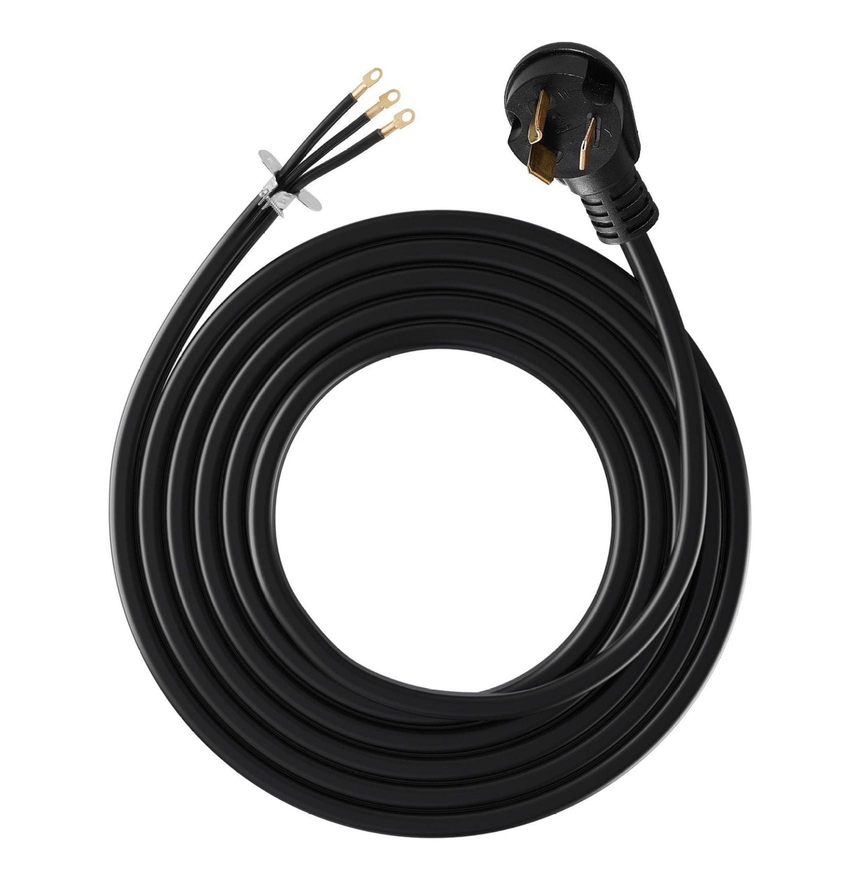 10 ft Dryer Power Cord 3-Prong NEMA 10-30P, Heavy Duty Dryer Cord with Eyelet Connectors, 30 Amp 10AWG Copper Wire, Appliance Power Cable