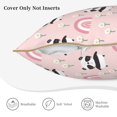 thumbnail image 5 of Susaid Cute Cartoon Panda Print Velvet Throw Pillow Covers Home Art Deco Pillowcase Square Pillow Case Cushion Cover for Bed Sofa Living Room Car Indoor and Outdoor-, 5 of 8