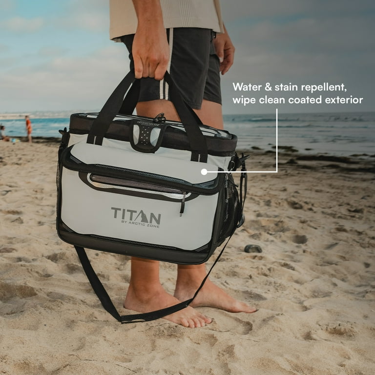 【激レア】ICE&TECHNO-ZIP UP COMBAT KNIT-NAYY- Titan by Arctic Zone 38-Can 25-Quart Iceless Zipperless Soft