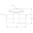 thumbnail image 5 of Little Giant BV-112S 1.5-Inch Slip x 1.5-Inch Slip PVC Ball Valve for Ponds and Fountains, White, 566250, 5 of 6