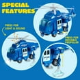 thumbnail image 6 of Joyfy 4 Packs Emergency Vehicle Playset, Friction Powered Truck Toy Include Ambulance, Fire Truck, Police Car and Helicopter, Birthday Gifts for 2 3 4 5 6 Years Old, 6 of 9