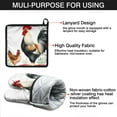thumbnail image 7 of Rooster and Hen Kitchen Oven Mitt and Pot Holder Sets 2 Pcs for Baking, Cooking and Grilling, Heat Resistant Up To 392 °F, 7 of 7
