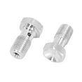 thumbnail image 5 of 2 Set Stainless Steel M10x1.0 Metric Thread Single Banjo Bolt Brake Fitting Adapter with Washers for Motorcycle Car, 5 of 6