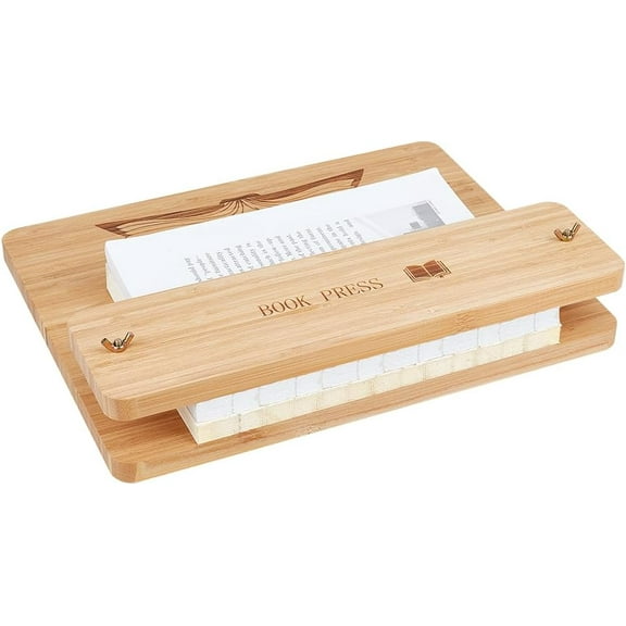 1 Set/6pcs Bookbinding Tools Kit Wood Bookbinding Press Kit Handmade Bookbinding Tools Book Binding Kit with Wood Board Nut Scerw for Paper DIY Crafts Bookbinding Supplies