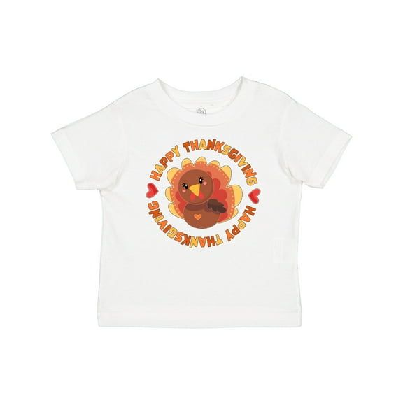Inktastic Happy Thanksgiving with Cute Turkey Boys or Girls Baby T-Shirt