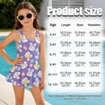 thumbnail image 5 of FOR U DESIGNS Girls' Sleeveless One-Piece Swimsuit Comfortable Hawaiian Swimwear with Skirt Bathing Suit Easter Decor for Kids, Rabbit Easter Egg Purple, 5 of 7
