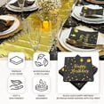 thumbnail image 4 of Efavormart 20 Pack Black Gold Happy Birthday Beverage Paper Napkins With Foil Print, Soft 2-Ply Disposable Cocktail Party Napkins - 18 GSM, 4 of 5