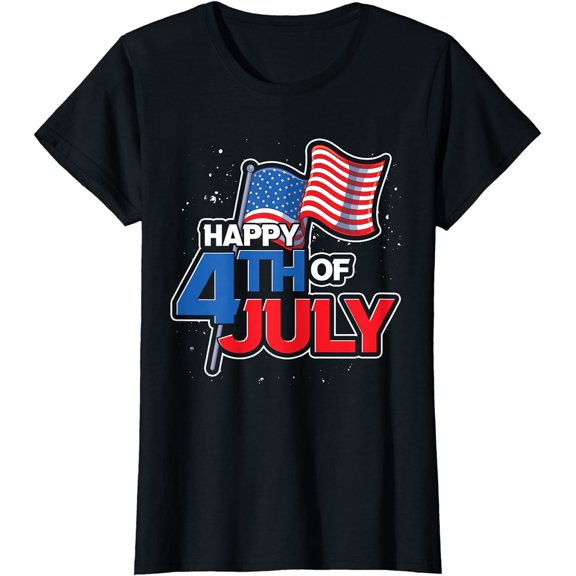 Proud American United States US Flag Happy 4th Of July T-Shirt