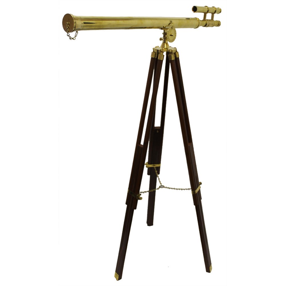 LARGE BRASS TELESCOPE W/ TRIPOD Harbor Master SCOPE