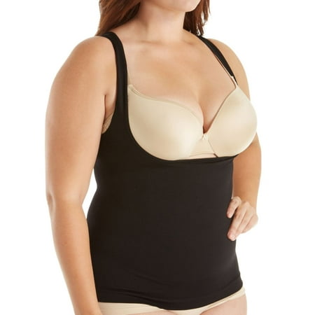 

Women s Lunaire 4160HL Plus Size Seamless Wear Your Own Bra Camisole (Black 2X)