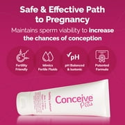 Conceive Plus Fertility Lubricant, Fertility Personal Lubricant Formula for Couples Trying to Conceive, Multi-Use Tube 2.5 fl.oz.