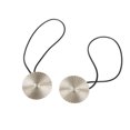 thumbnail image 2 of 2 Pieces Metal Curtain Tieback Polyester Replacement Fasteners Living Solid Color Household Bedroom Sunshade Drape Fastener Buckle Silver, 2 of 8