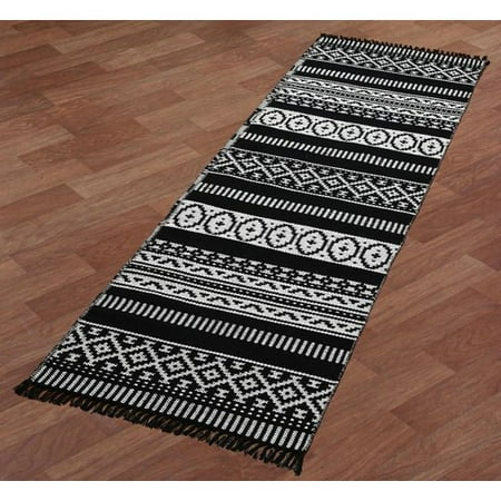 bungalow rose bruges hand woven black white area rug walmart com