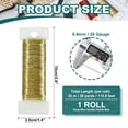 thumbnail image 2 of Uxcell 26 Gauge Floral Wire Flexible Paddle Wire 38 Yard Florist Wire Wreath for DIY decorations Wire Gold 1 Roll, 2 of 6