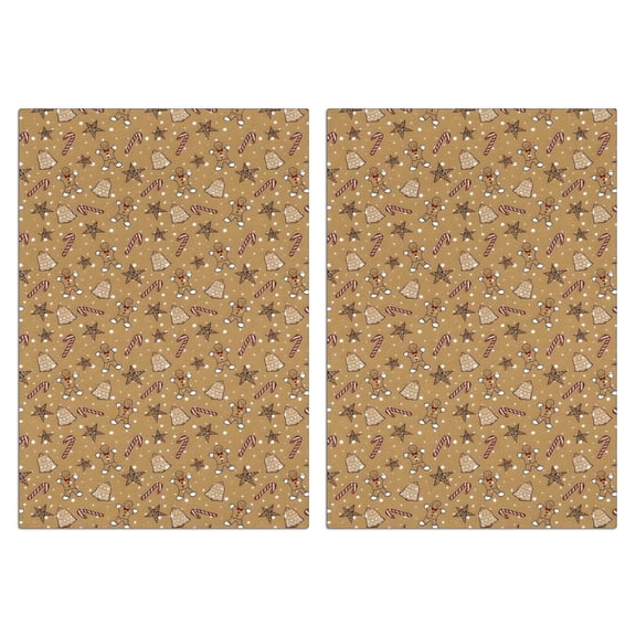 2 Pcs Funny Kitchen Towels,Brown Christmas Pattern Microfiber Dish Towels,Kitchen Tea Towels,Kitchen Towel Set (18" X 26")