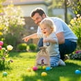 thumbnail image 1 of QTOCIO Easter Decorations, Easter Gift Bag Bunny Eggs Elementss Children's Easter Linen Drawstring Candy Bag, 1 of 6