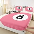thumbnail image 4 of jejeloiu Cheetah Leopard Pattern Full Size Sheets,Billiard Games Gamer Bed Sheets For Girls Teens 4pcs, 4 of 6