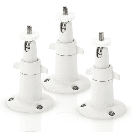 Wasserstein Adjustable Indoor and Outdoor Security Metal Wall Mount for Arlo Pro Pro 2 Pro 3 Pro 4 Pro 5s Ultra Ultra 2 Cameras (3 Pack White)