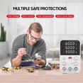 thumbnail image 4 of eccomum Bench DC Power Supply Variable 60V 5A Digital Display Adjustable Switching Regulated Power Supply with Output Switch, USB Quick Port, Short Circuit Alarm, Encoder Adjustment Knob, 4 of 7