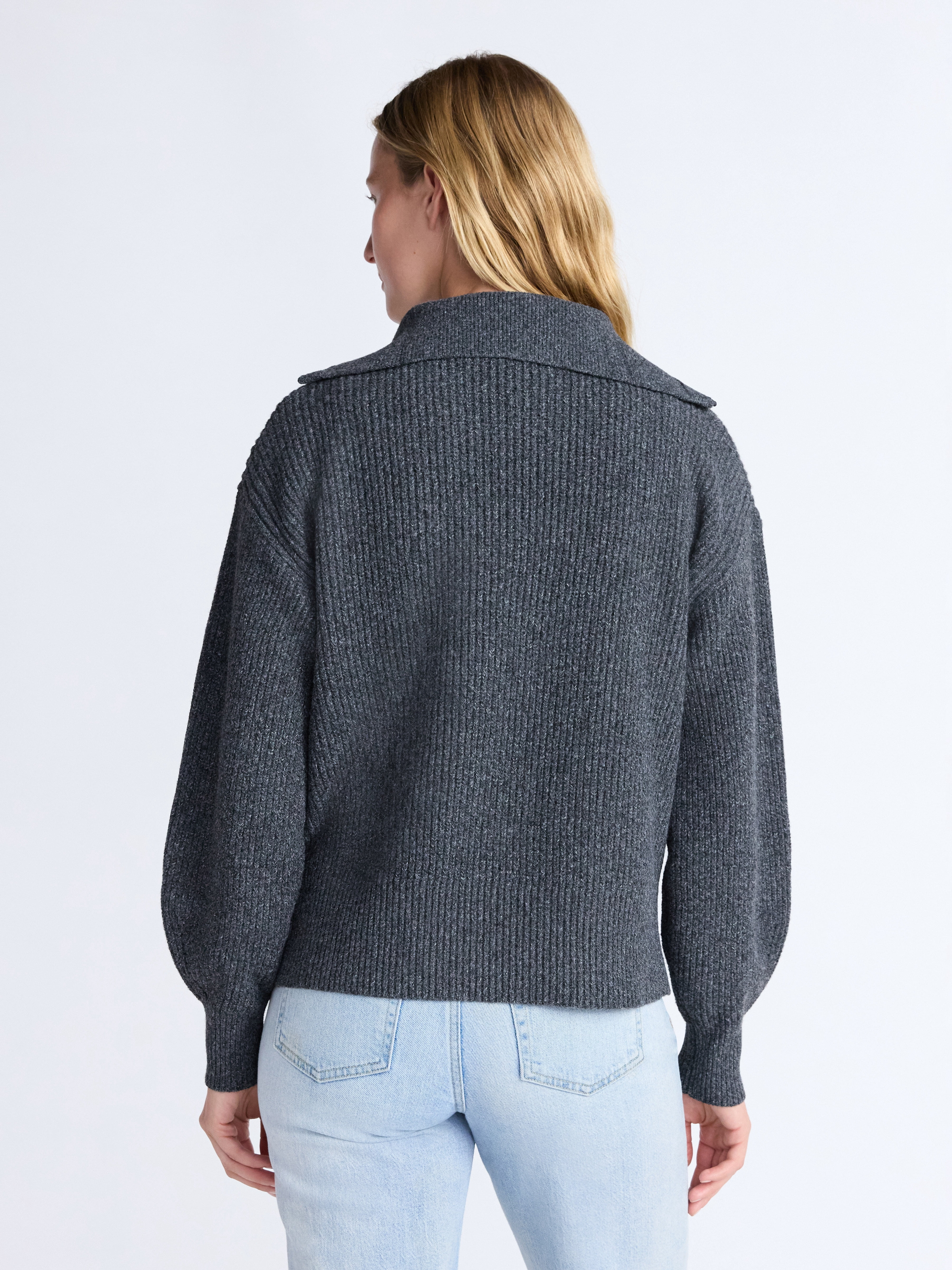 Free Assembly Women's and Women's Plus Half Zip Sweater with Long Sleeves, Midweight, Sizes XS-4X