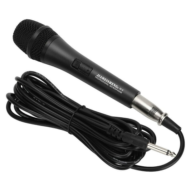 Microphone de karaoké dynamique en métal avec câble XLR pour karaoké, chant, discours, mariage, activités de plein air