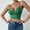 Green, variant on SNKSDGM Female Ribbed Tank Tops for Women Pack Slim fit Spaghetti Strap Tank Top with Built in Bra Crop Women Sexy Lace Sleeve French High End Design Sense Short Style Top M