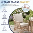 thumbnail image 6 of Aoodor 23 x 25 Inch Outdoor Seat Cushion, Water-Resistant & Fade Resistant Deep Seat and Back Cushion with Removable Cover for Patio Furniture Chair, Sofa and Couch, Beige Taupe, 6 of 10
