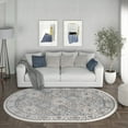 thumbnail image 3 of Madison Traditional 5' x 7' Oval Cream and Gray Polypropylene Indoor Area Rug, 3 of 9