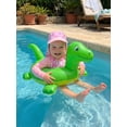 thumbnail image 5 of BemeyourBBs Toddler Baby Girl One Piece Swimsuit with Hat Infant Baby Bathing Suit Rash Guard Strawberry Bow Cherry Print Long Sleeves Front Zipper Swimwear Summer Beachwear, 5 of 9