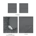 thumbnail image 6 of Mainstays Super Soft Brushed Microfiber Bed Sheet Set, Soothing Gray Embossed Stripe, Full, 4 Piece, 6 of 13