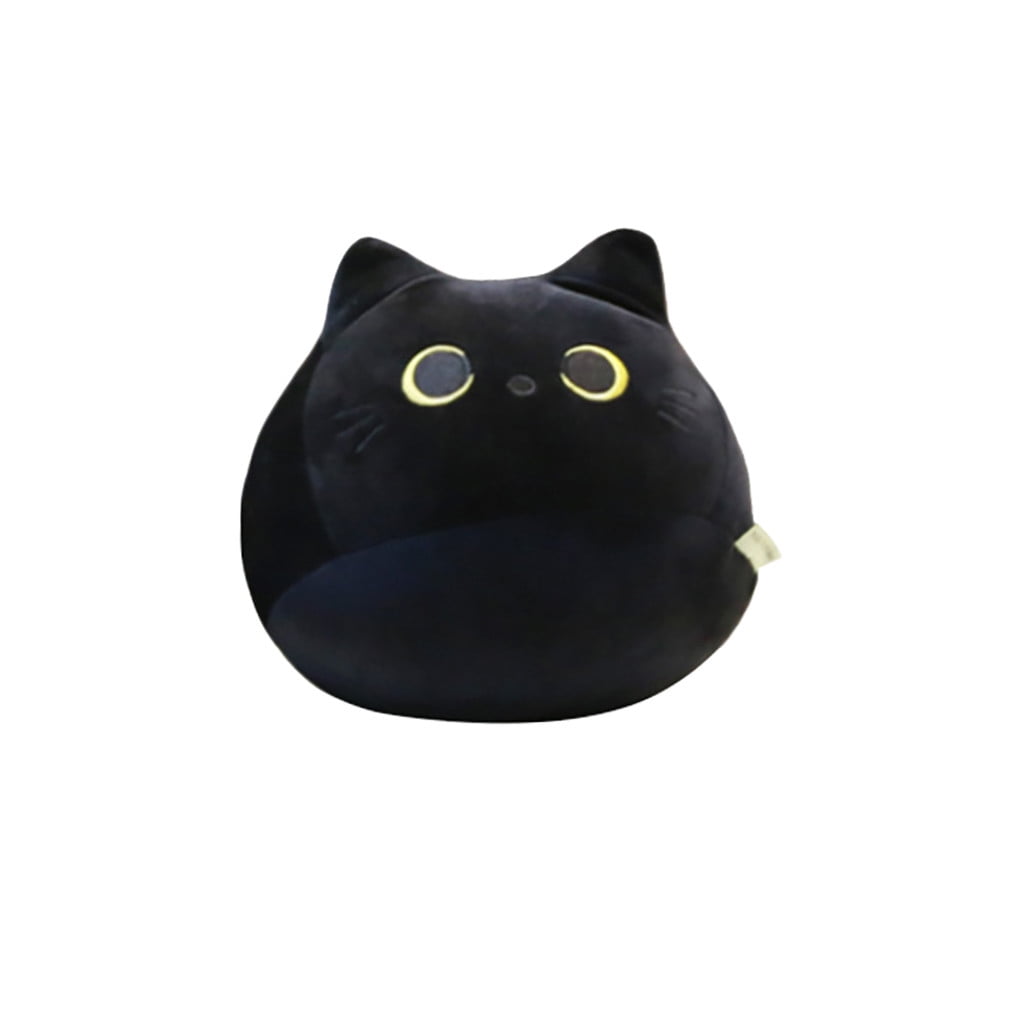 L Cute Cat Plush Toy Gift for Girl Boy Girlfriend Cat Plush Toy Pillow Plush Toy Black Cat Creative Cat Shape Pillow 