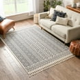 thumbnail image 4 of Well Woven Dinah Dark Blue Tribal Geometric Area Rug 4' Round (3'11"), 4 of 8
