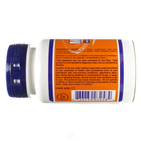 (3 Pack) Now Foods Melatonin, 90 Lozenges / 3 mg