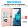 thumbnail image 7 of Galaxy S20 FE 5G Case, Galaxy S20 Fan Edition Wallet Case, Takfox PU Leather Case Kickstand Cash ID Credit Card Slots Holder Flip Phone Case Cover Detachable Magnetic Hard Case & Strap,Rose Gold, 7 of 7