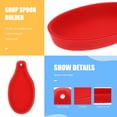thumbnail image 4 of Cutlery Spoon Holder Home Rest Utensils Storage Rack Silica Gel Chopstick 4 Pcs Red, 4 of 6